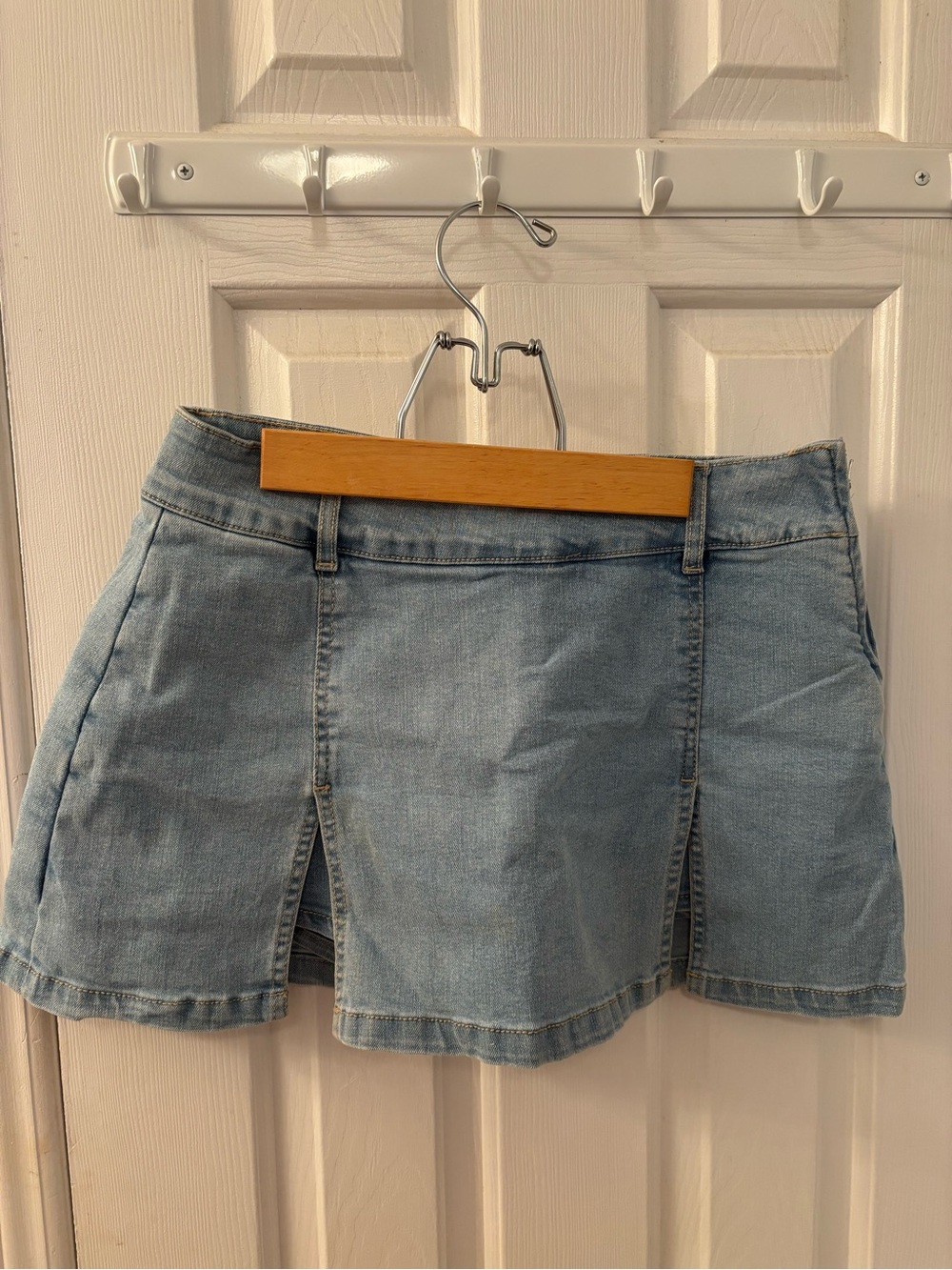 Light Blue Denim Mini Skirt